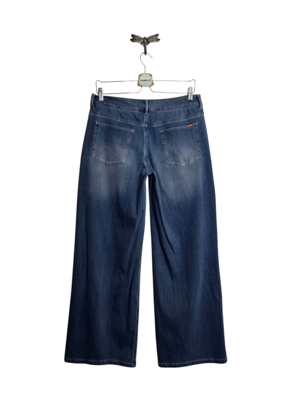 Halara Flex Asymmetric Low Rise Baggy Wide Leg Washed Casual Jean M Tall (8-10) - Picture 3 of 13